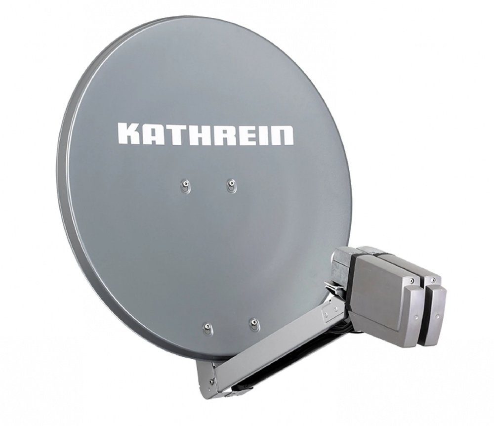 Kathrein Kathrein Komplettset CAS 80gr Sat-Antennen grau für 4 Teilnehmer Sat-Spiegel