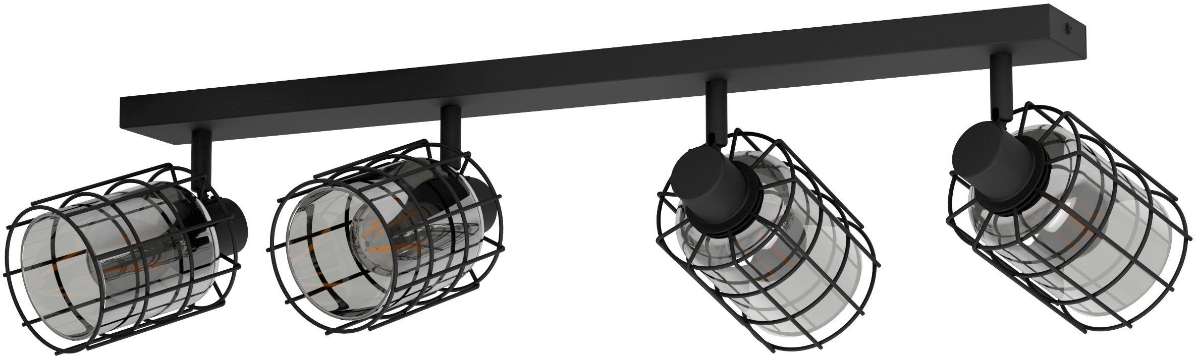 moderne schwarz Deckenspot Leuchten von ohne Leuchtmittel, in Hochwertige Deckenspot aus und Leuchtmittel CONSACA, Stahl wechselbar, - - Leuchte EGLO exkl. EGLO 40W, E27