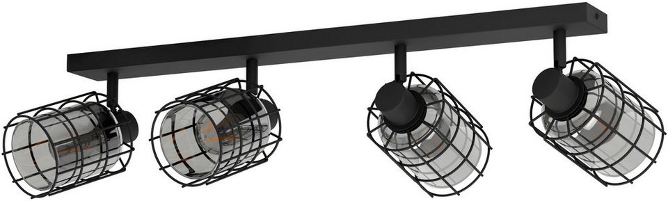 EGLO Deckenspot CONSACA, Leuchtmittel wechselbar, ohne Leuchtmittel,  Deckenspot in schwarz aus Stahl - exkl. E27 - 40W, Hochwertige und moderne  Leuchte von EGLO Leuchten