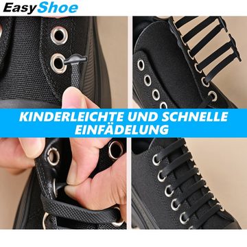 MAVURA Schnürsenkel EasyShoe Elastische Silikon Schnürsenkel Set Silikonschnürsenkel, Schuh Schnellverschluss ohne binden Gummi Bänder 16-teilig