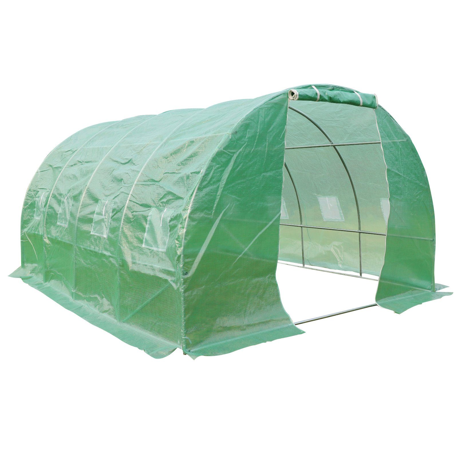 HATTORO Foliengewächshaus, Gewächshaus, Folientunnel, Stahlfundament, 4x3x2m  | Rabatt: 16%