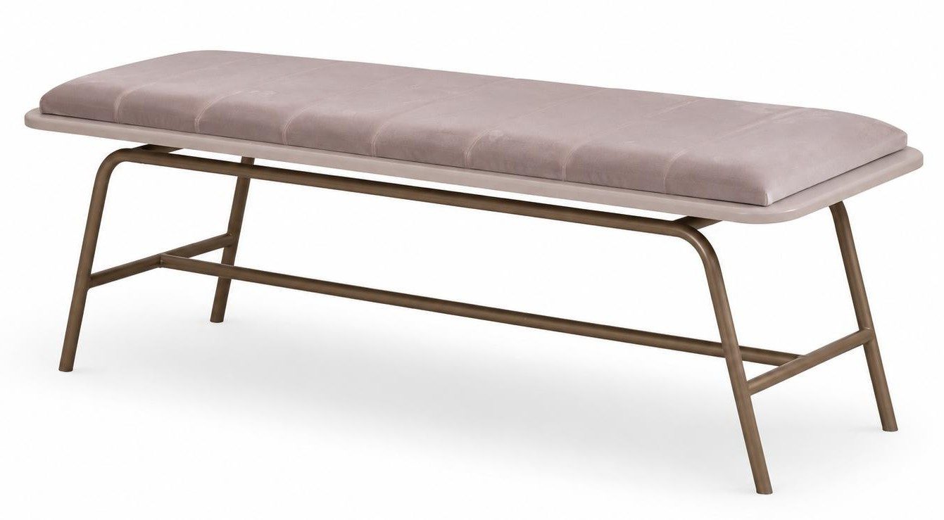Xlmoebel Bettbank Beige Gepolsterte Bettbank im Modernen Stil für Ihr Schlafzimmer (1-St), Made in Europa