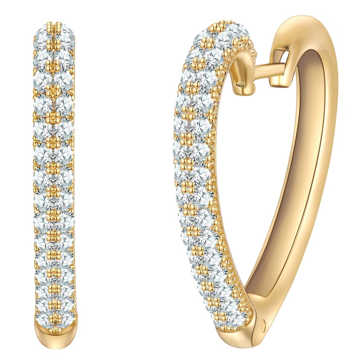 Yokoamii Paar Creolen Herz gelbgold günstig online kaufen