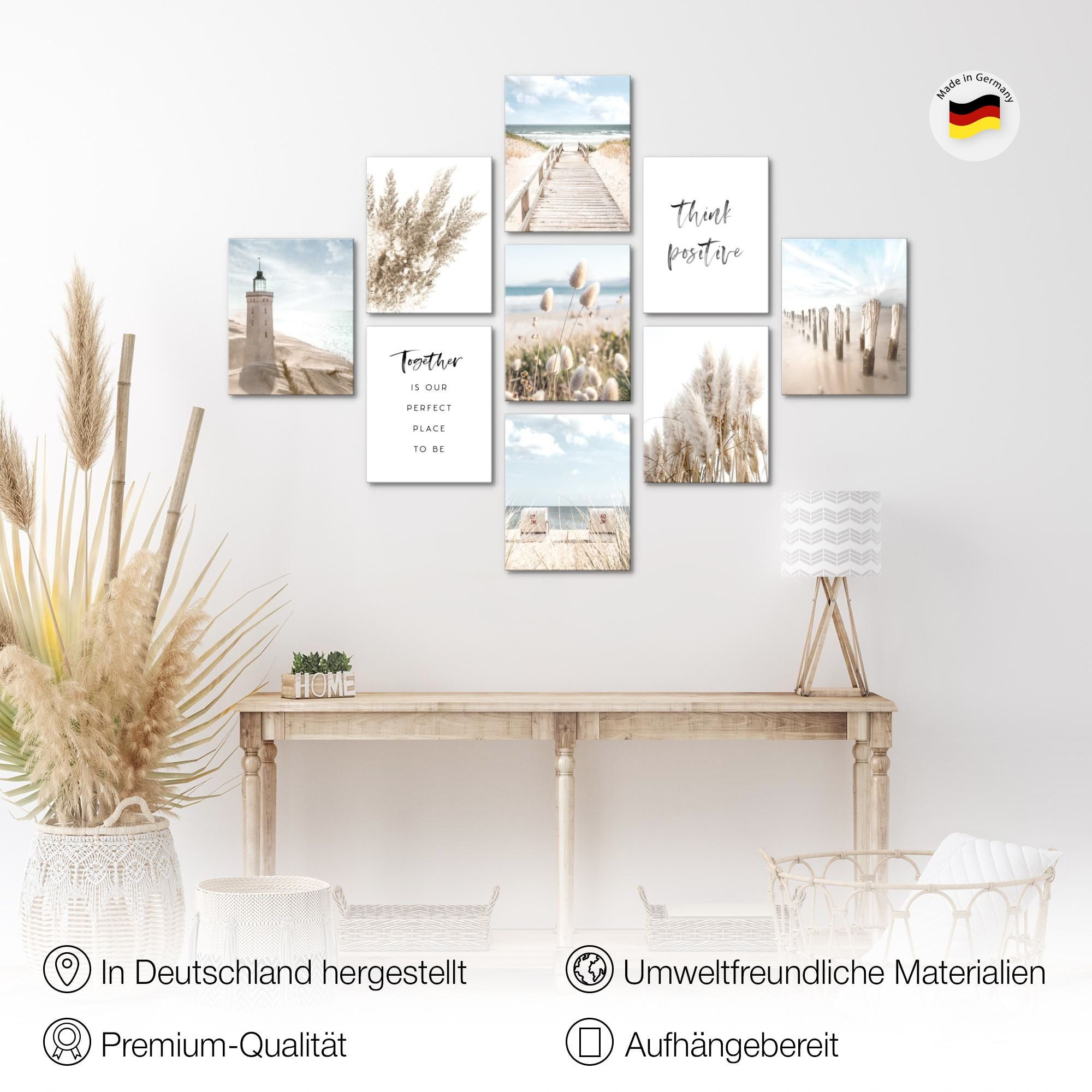 Novart Wandbild Set Ostsee Meer Strand Boho, (9 St) – Bild 2 von 5