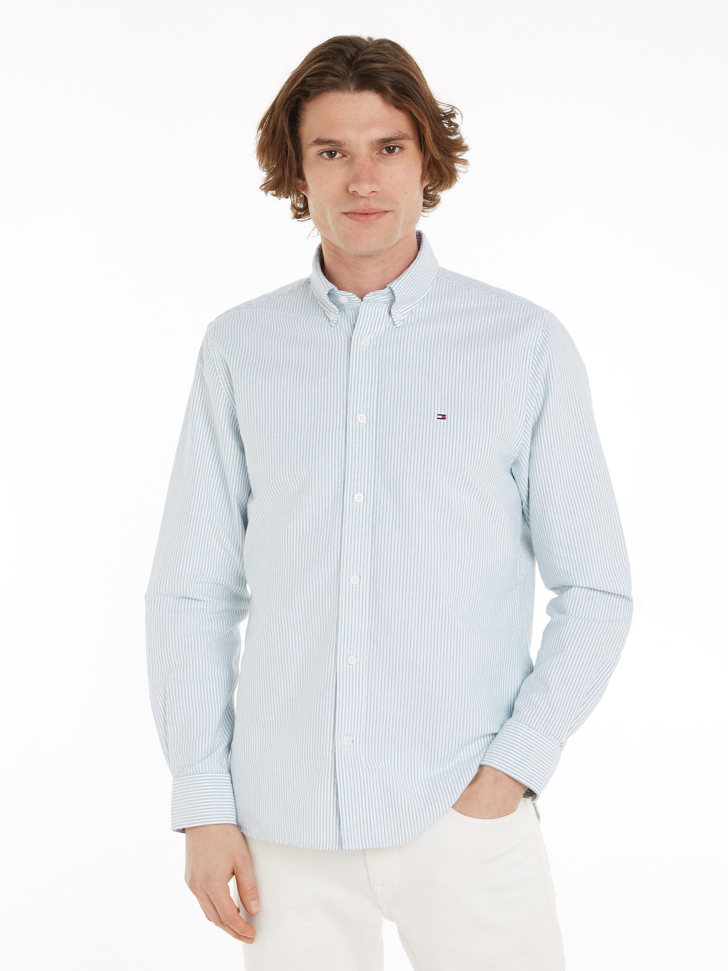 Tommy Hilfiger Langarmhemd HERITAGE OXFORD STRIPE günstig online kaufen