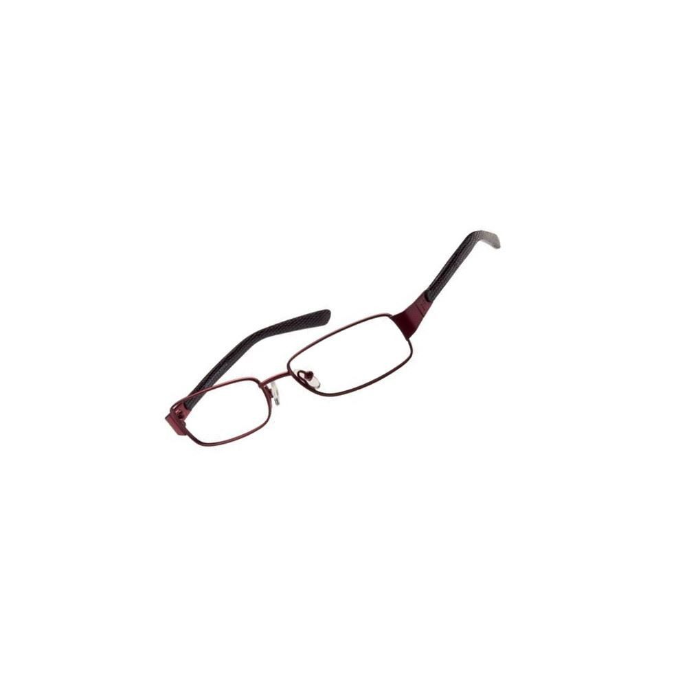 Fossil Brillengestell Korrektionsfassung Brille Metall Rot Schwarz 52/16/135 - OF1127600, Metall und Leder