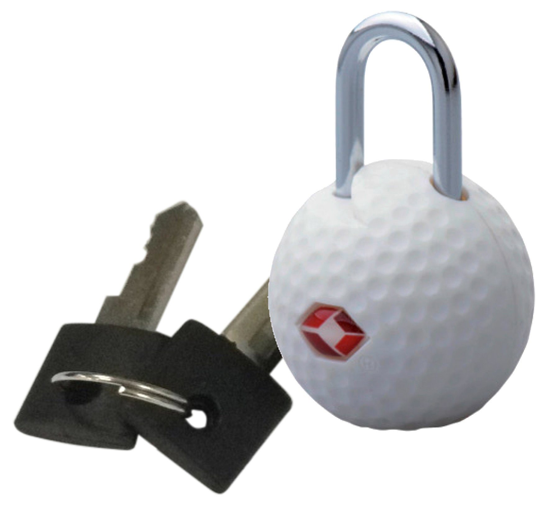 Trendyshop365 TSA-Vorhängeschloss im 2er Set Kofferschloss mit Schlüssel Golfball-Design, (Set, 2-tlg), Bügelschloss