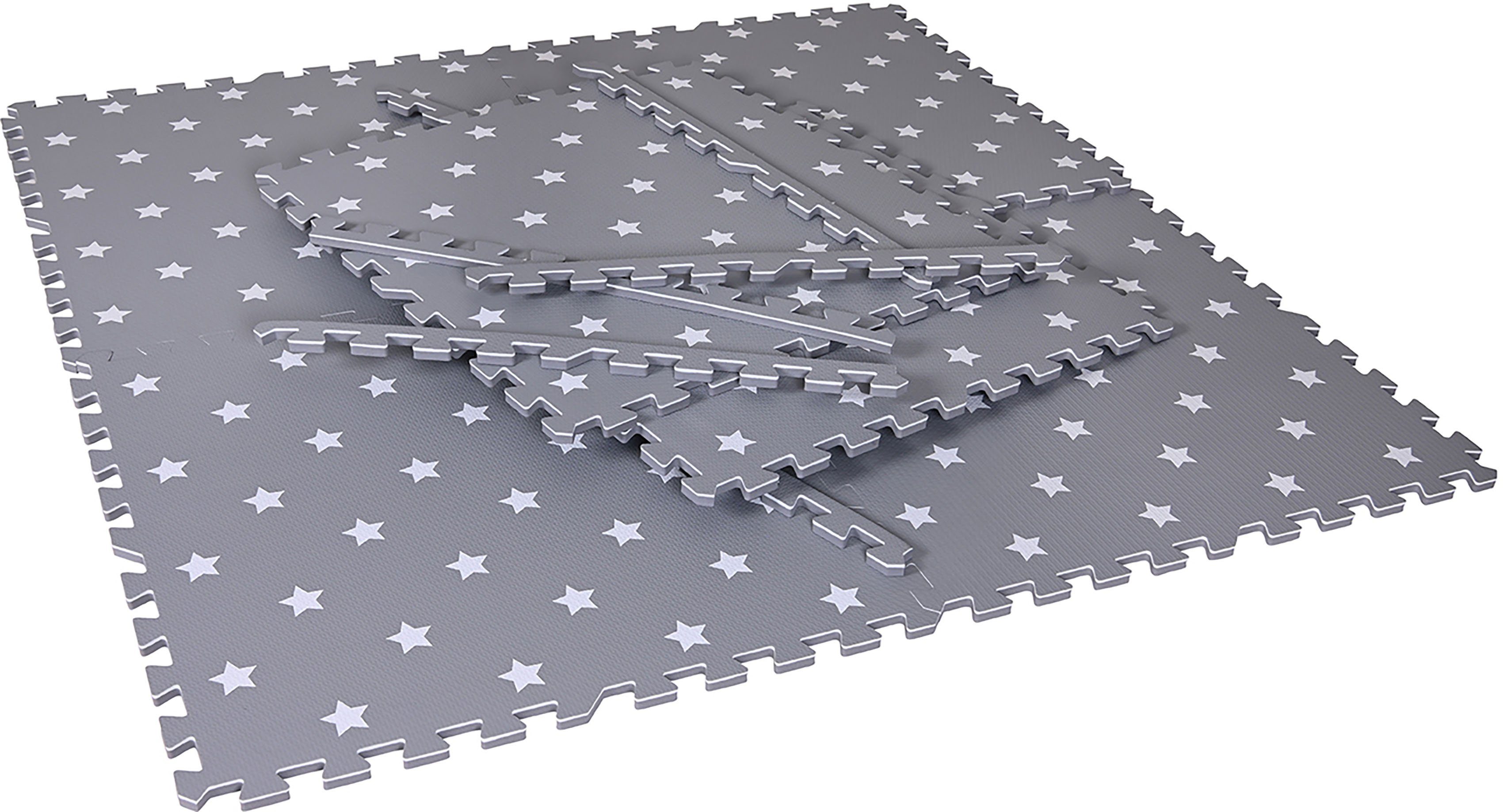 Knorrtoys® Puzzle Softteppich Matte, grau, 18 günstig online kaufen