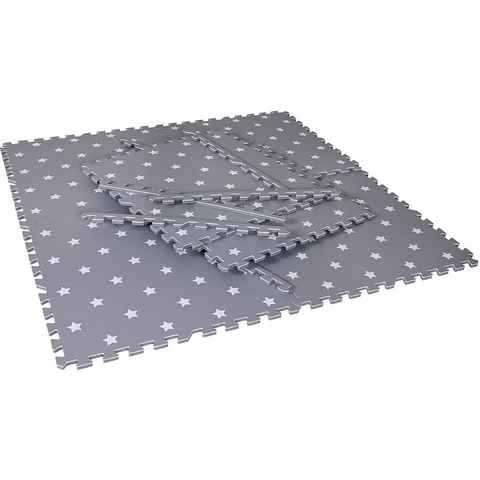 Knorrtoys® Puzzle Softteppich Matte, grau, 18 Puzzleteile, Puzzlematte, Bodenpuzzle