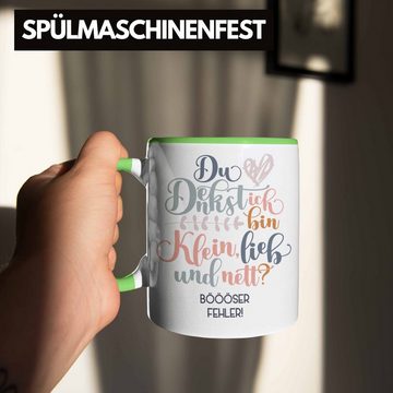 Trendation Tasse Trendation - Du Denkst Ich Bin Klein Und Nett Böser Fehler Lustiger Spruch Frauen Tasse Geschenk Humor Sarkasmus Frauen