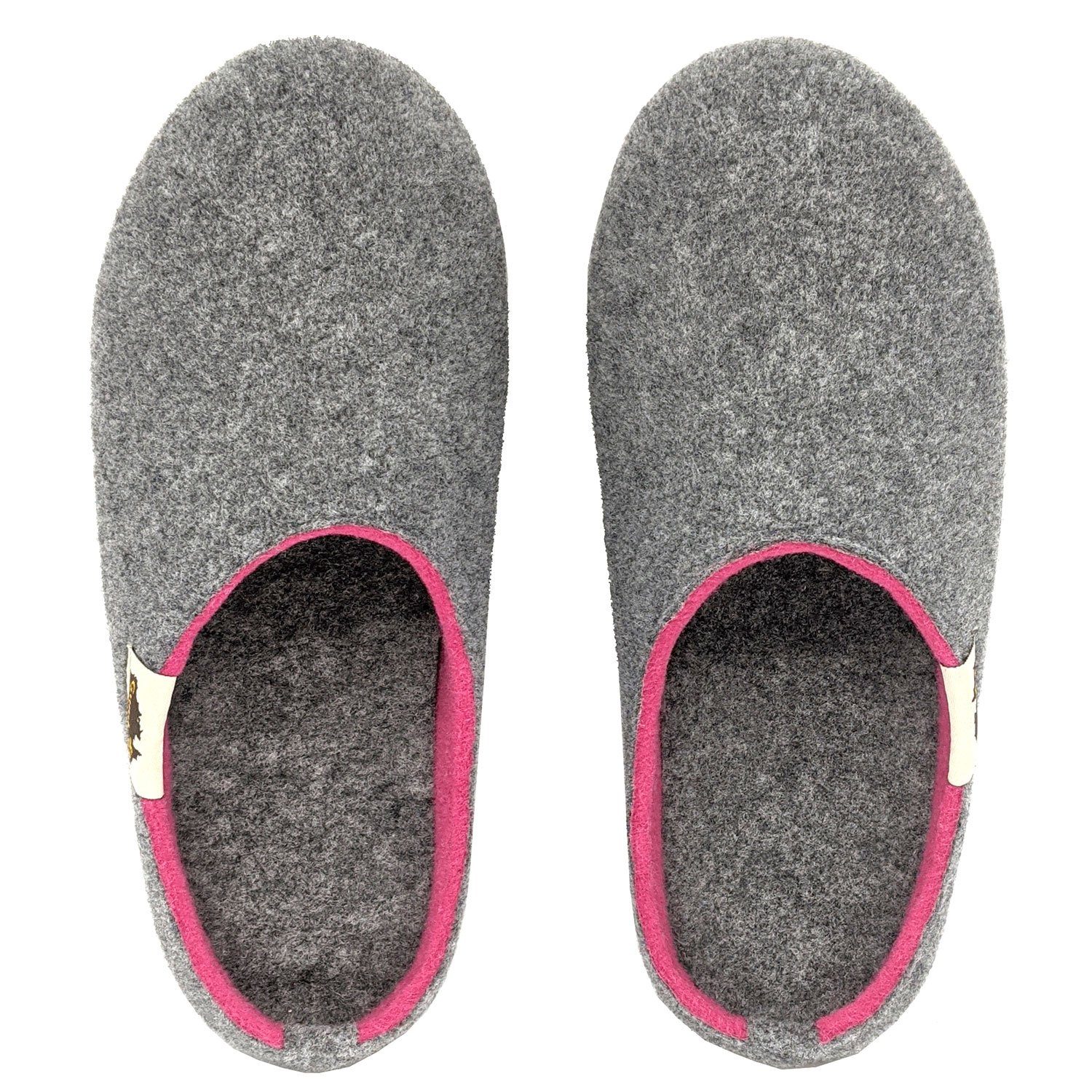 grey-pink Outback Gumbies recycelten in Grey Materialien farbenfrohen »in Designs« Hausschuh Slipper aus Pink