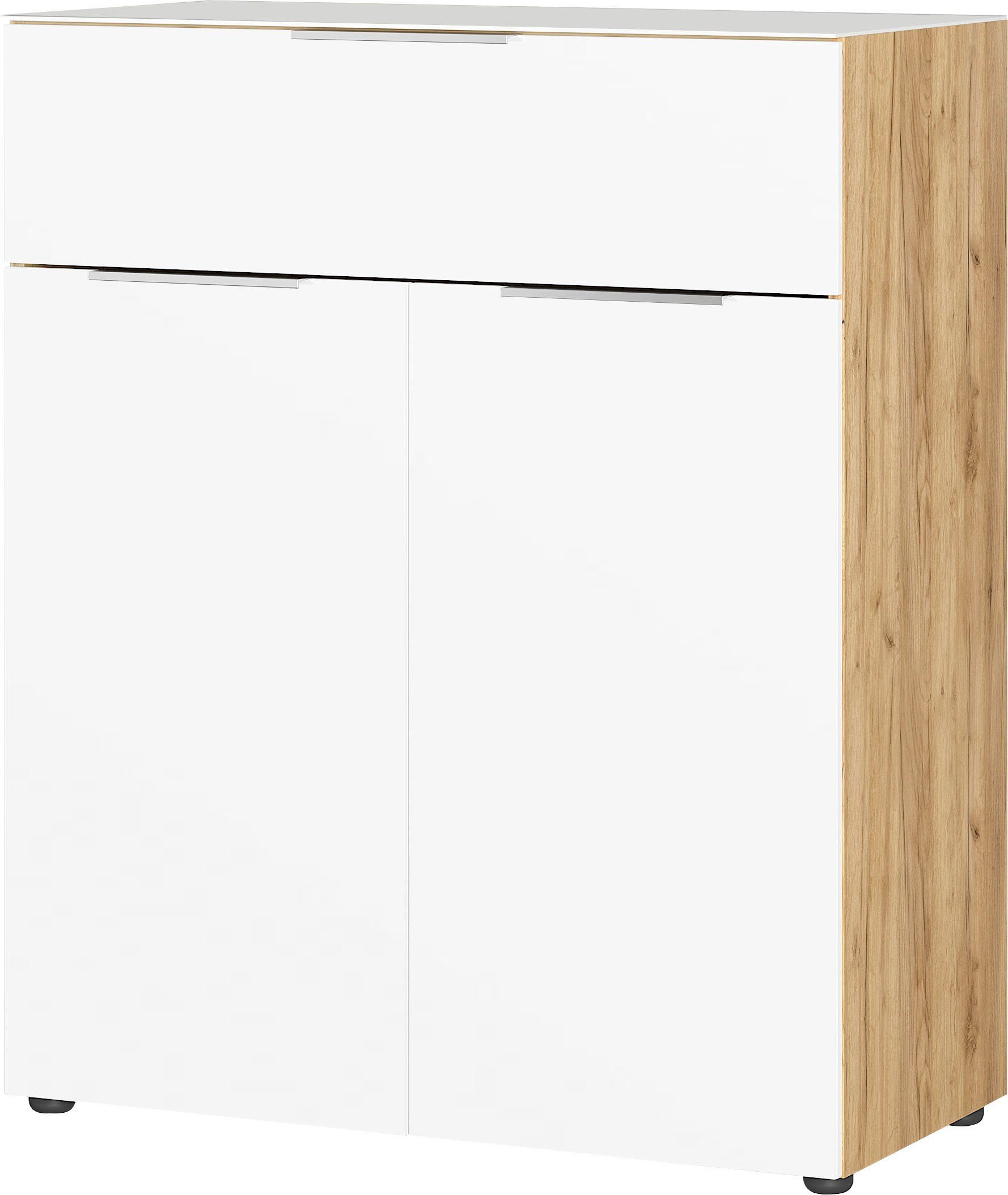 GERMANIA Kombikommode Oakland mit Glasauflagen, Breite 83 cm, mit Schubladen, in vers. Varianten