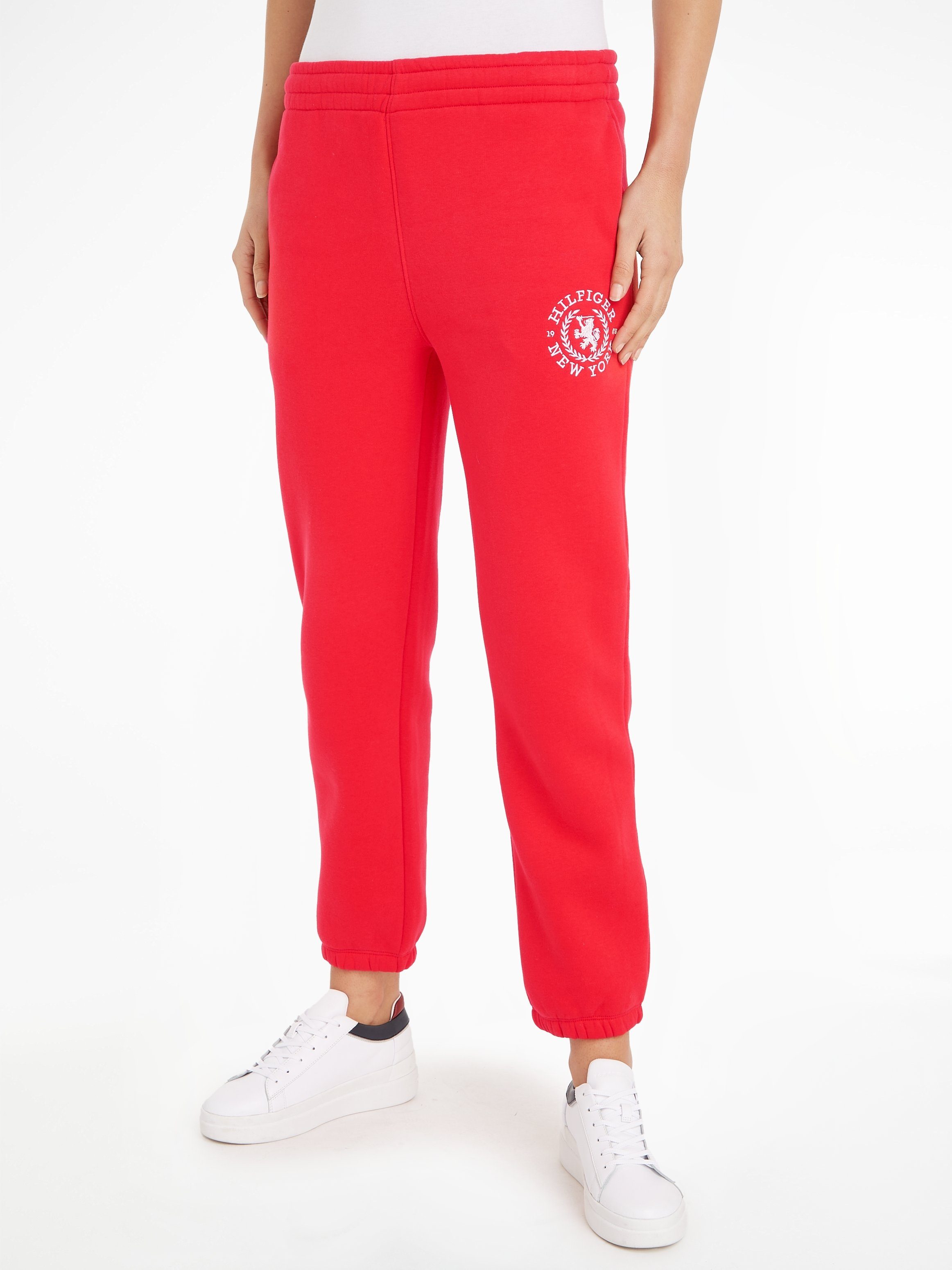 Tommy Hilfiger Sweathose CREST SWEAT PANT mit Logostickerei Fierce_Red