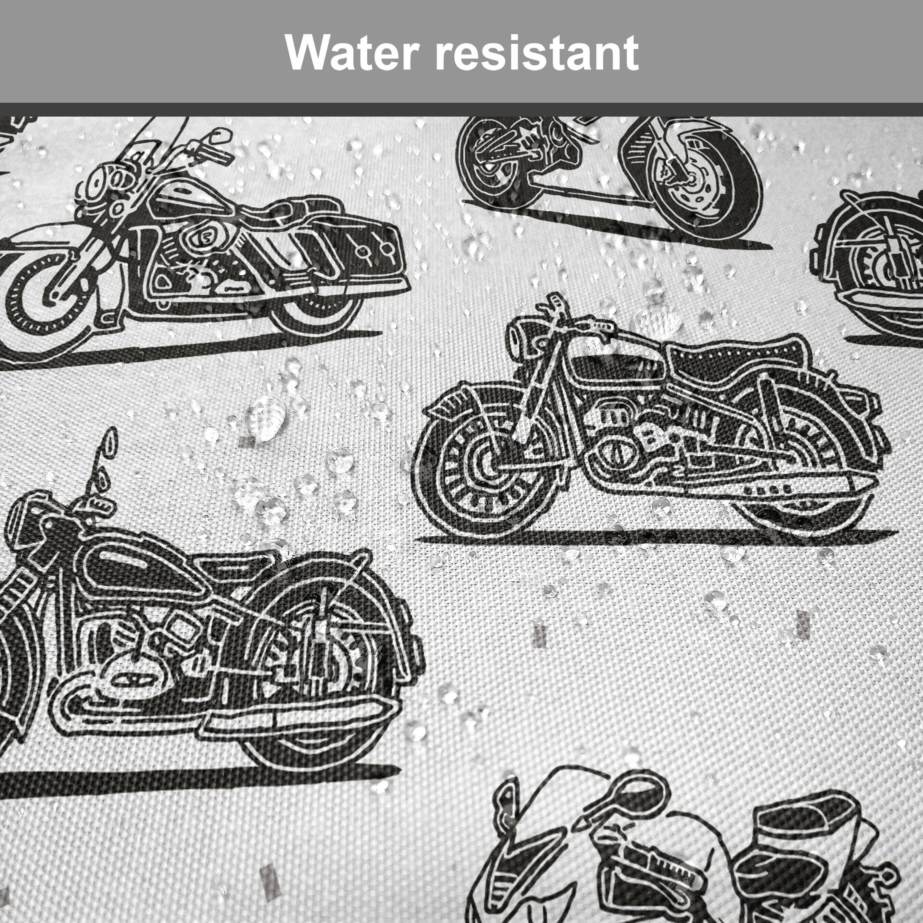 Abakuhaus Riemen Kissen Retro-Stil für Motorrad Stuhlkissen mit Dekoratives wasserfestes Küchensitze, Zeichnungen