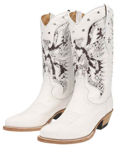 FB Fashion Boots MARTA Weiß Cowboystiefel Rahmengenähte Damen Westernstiefel