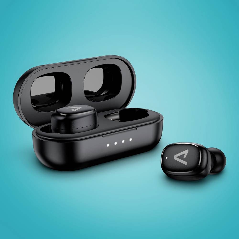 LAMAX Play True Wireless In-Ear-Kopfhörer LXIHMDOTS3PBA Kopfhörer (Batterieladeanzeige, Ladecase, Lautstärkeregelung, Schweißresistent)