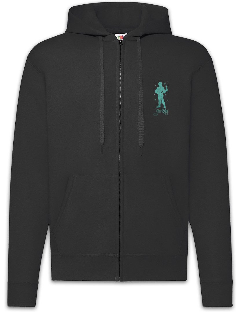 Sweatjacke Gin Rider Zipper Hoodie Besoffen Karneval Fasching Kostüm Verkleidung