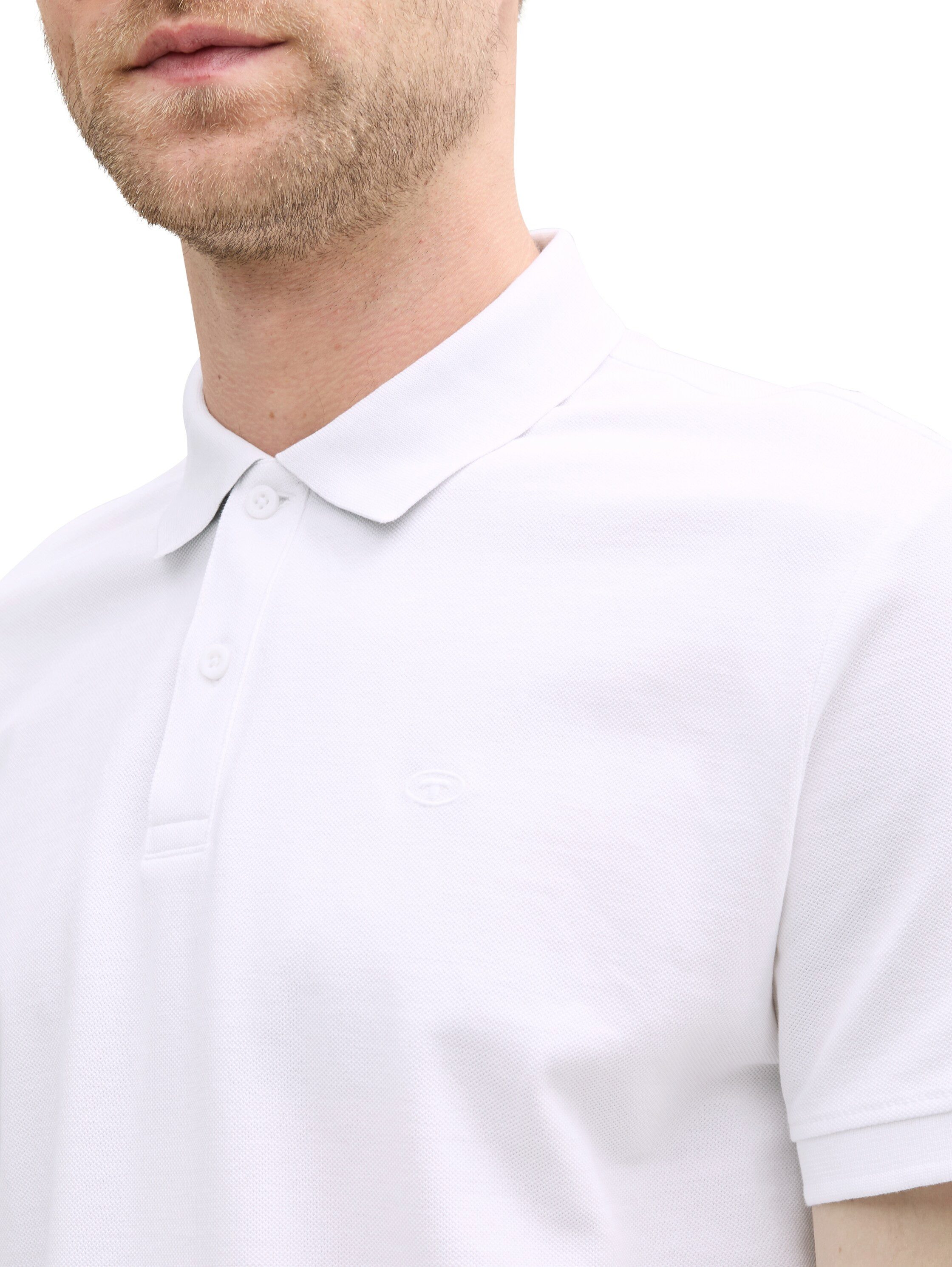 TOM TAILOR Poloshirt mit farblich hervorgehobener Knopfleiste