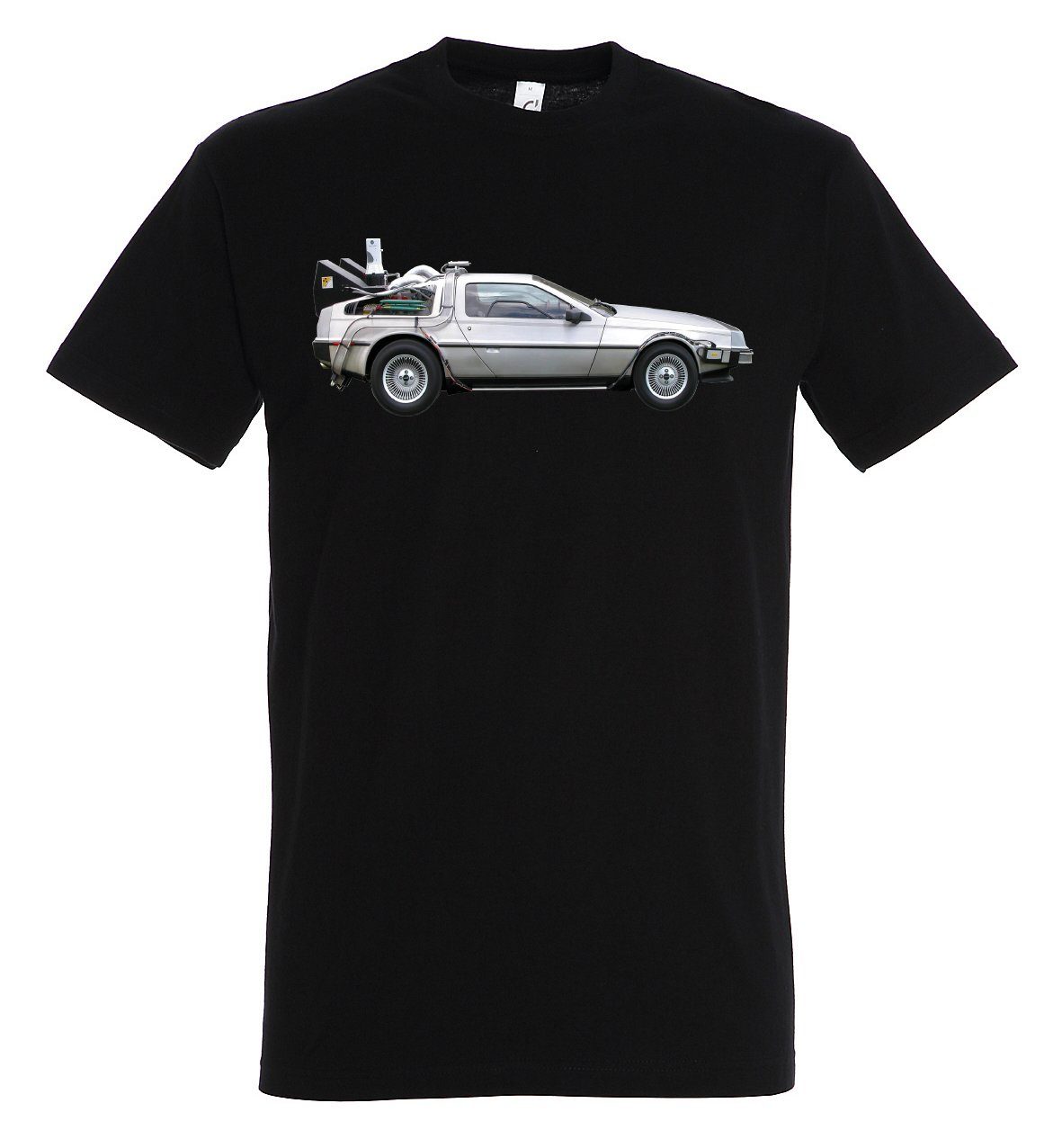 Youth Designz T-Shirt Delorean Herren T-Shirt mit trendigem Frontprint Schwarz