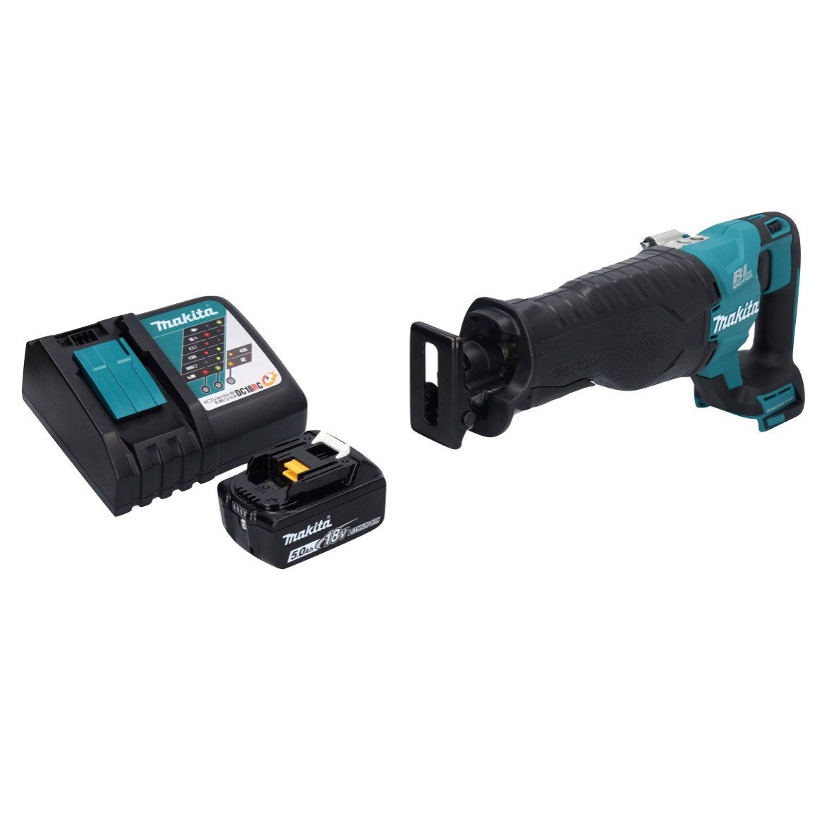 Thumbnail - Makita Reciprosäge DJR 187 RT1 Akku Reciprosäge Säbelsäge 18 V Brushless + 1x Akku 5,0 A
