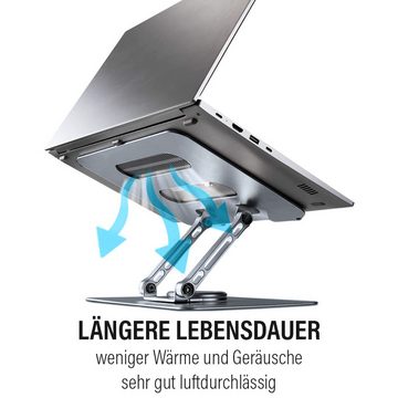 CoverKingz Laptop Ständer Höhenverstellbar mit 360° drehbarer Basis 10-17 grau Laptop-Ständer