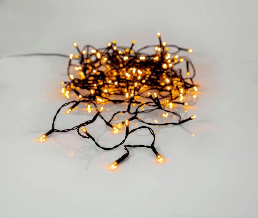 EGLO LED-Lichterkette GOLDEN WARM WHITE, Weihnachtsdeko, 180-flammig,  schwarz / 180X0,064W / Beleuchtung - Weihnachtsdeko - Winterdeko