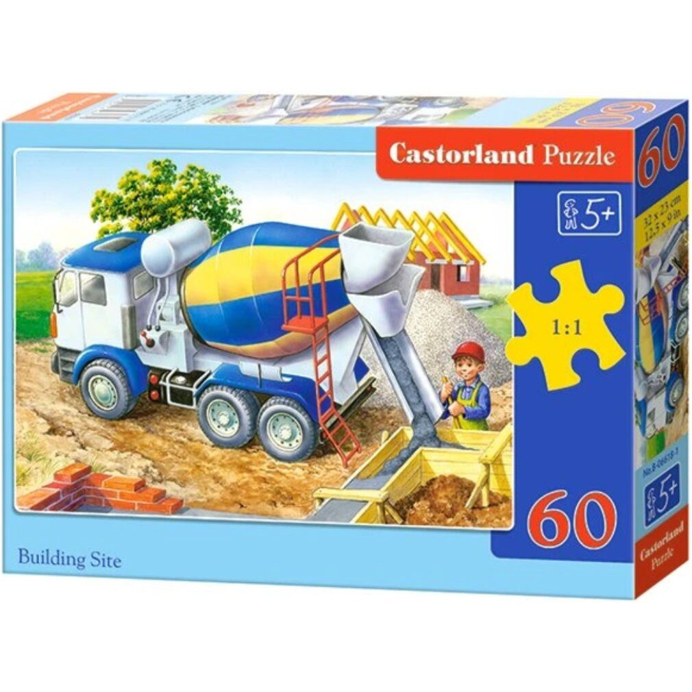 Castorland Puzzle Puzzle Dominant auf der Baustelle 60 Teile, Puzzleteile