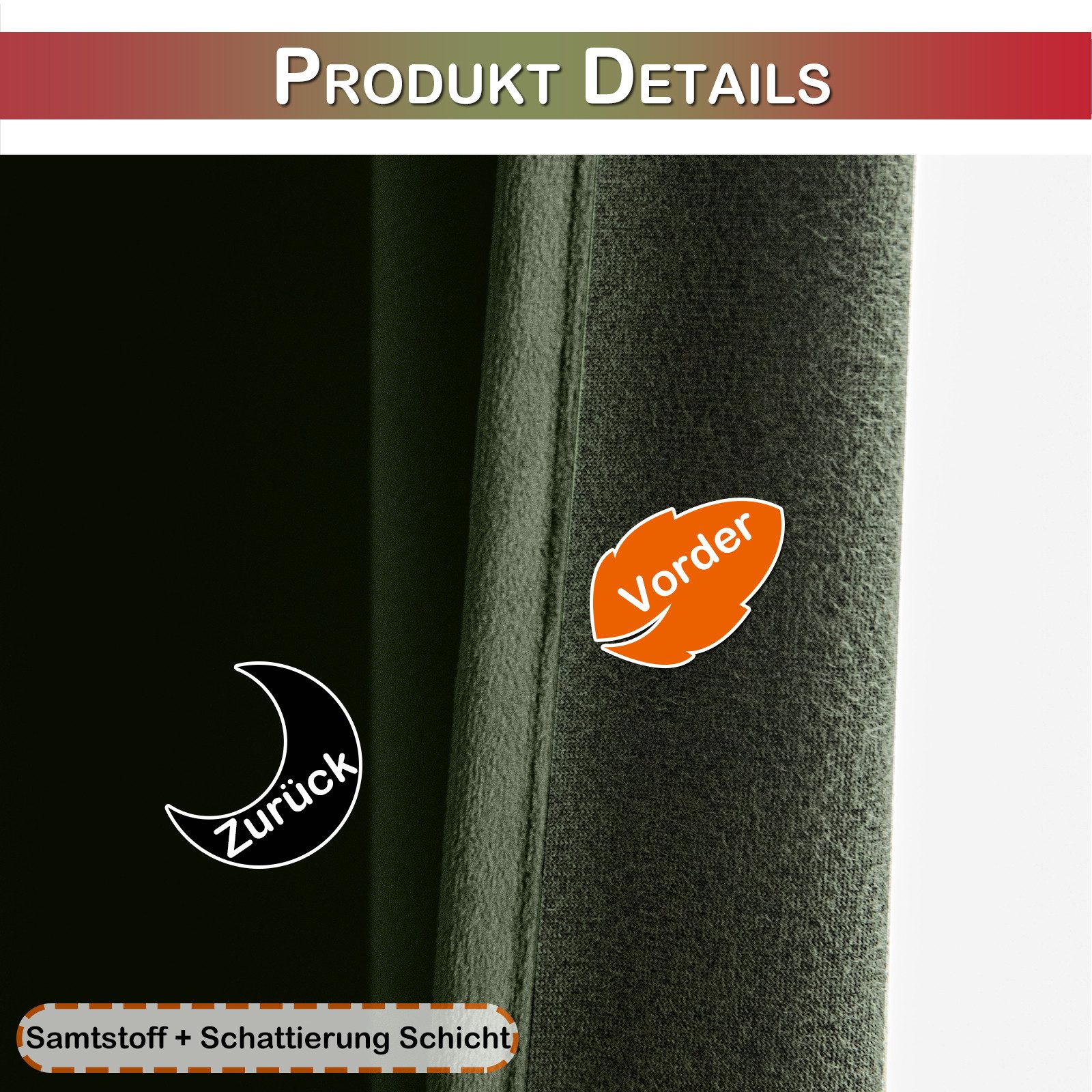 Sunicol Gardine Blickdicht Samtvorhang für Schlafzimmer Wohnzimmer, 2er Set günstig online kaufen