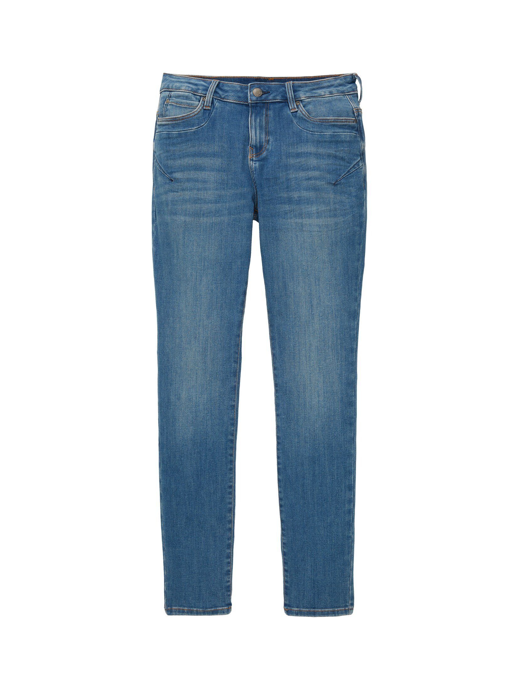 TOM TAILOR Skinny-fit-Jeans Tapered Jeans Used Mid Denim Blue Stone