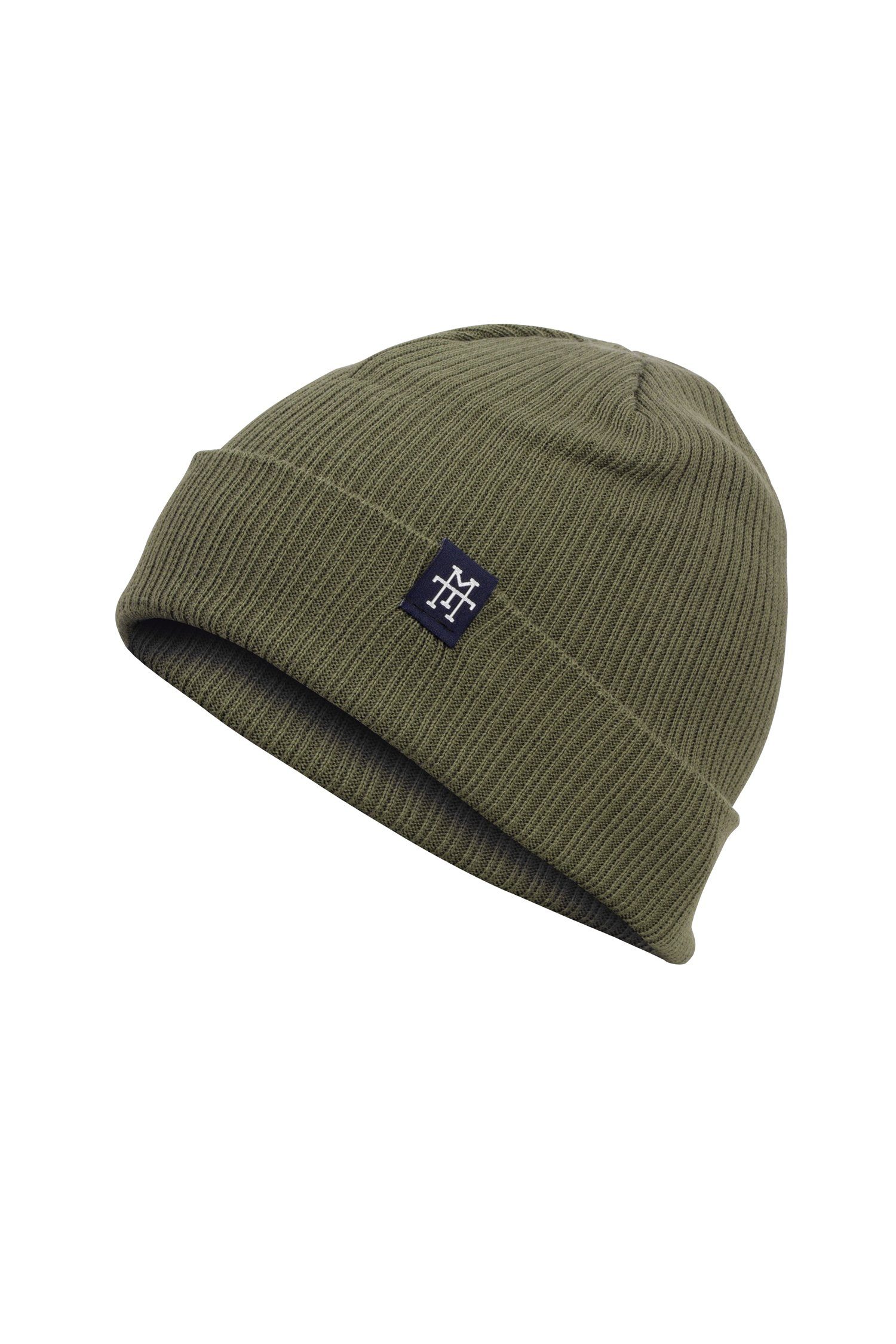 Manufaktur13 Beanie Double Sided Cotton Beanie - 2-in-1 Slouch/ Cuffed Baumwolle Mütze Olive