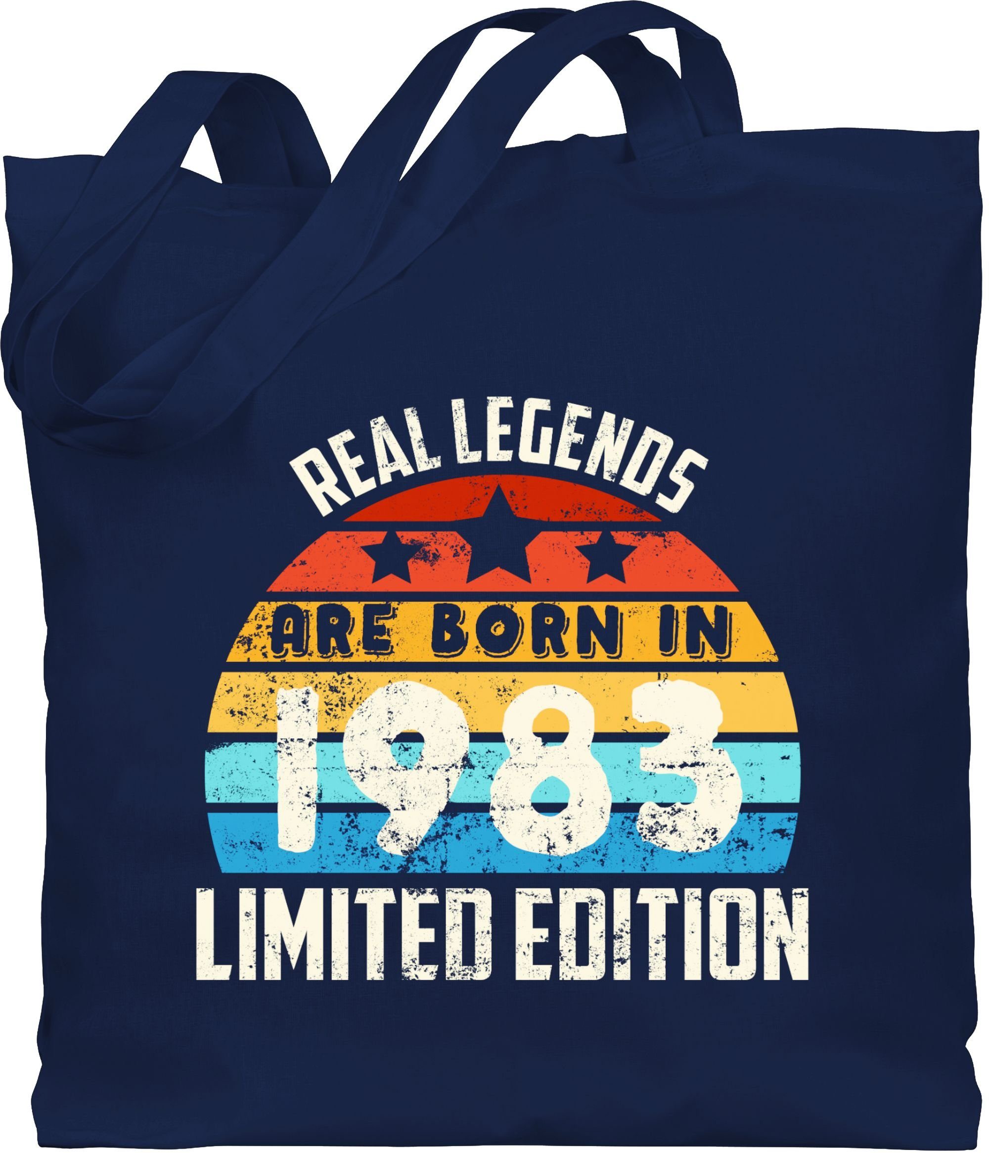 Shirtracer Umhängetasche Real Legends are born in 1983 Limited Edition Vintage Vierzigster, 40. Geburtstag 3 Navy Blau