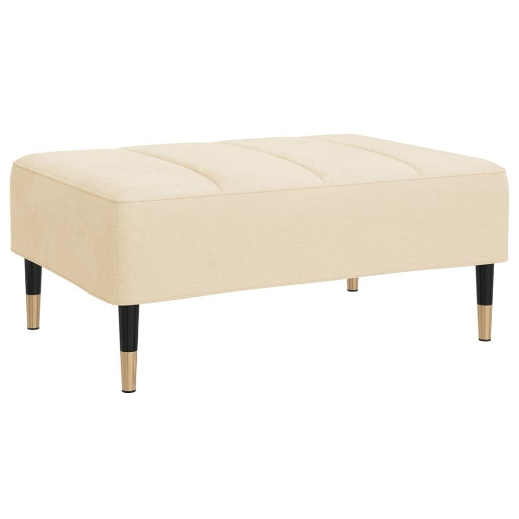 Hocker Creme mit Sofa Samt 2-Sitzer Sofas Schlafsofa vidaXL