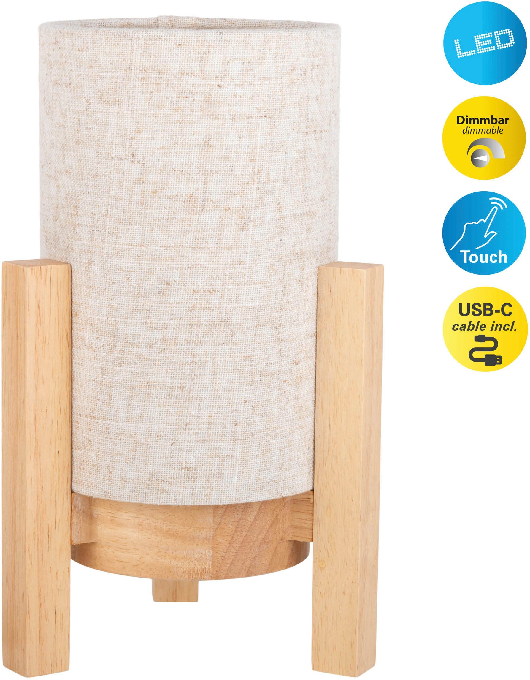 näve LED Tischleuchte Madita, Ein-/Ausschalter, LED wechselbar, Warmweiß, A günstig online kaufen