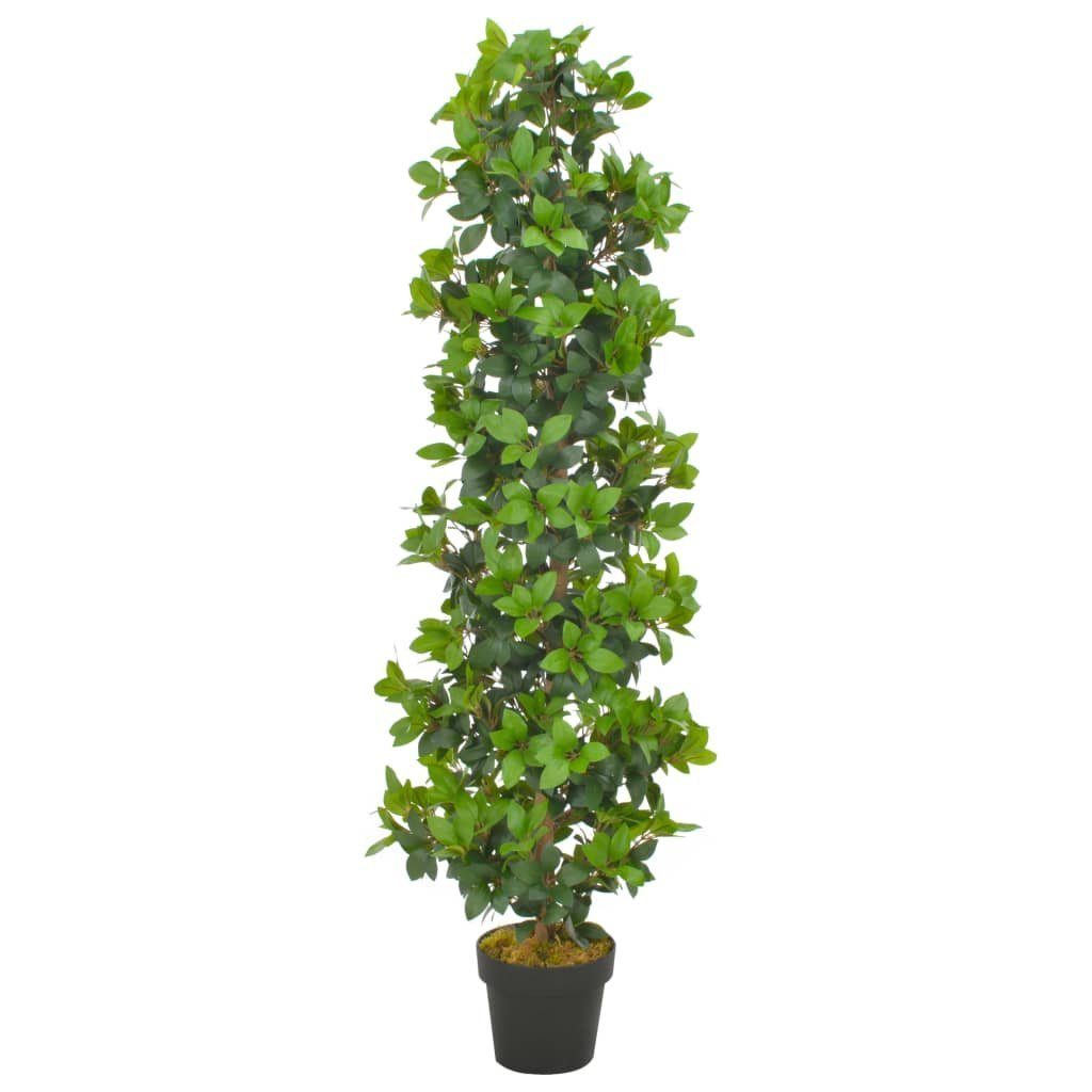 Kunstbaum Künstliche Pflanze Lorbeerbaum mit Topf Grün 150 cm
