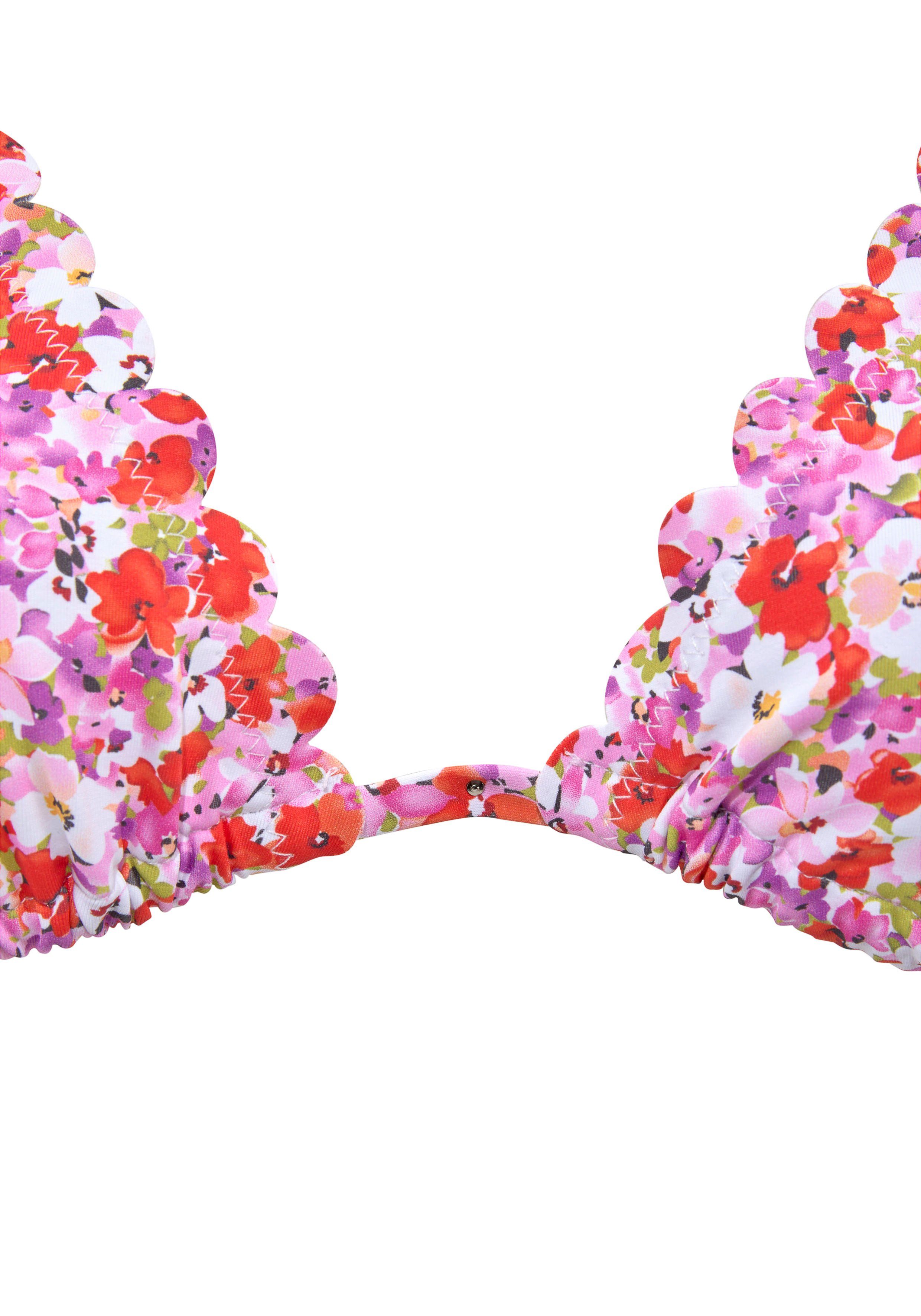 LASCANA Triangel-Bikini-Top Jasmin, im Blümchen-Druck