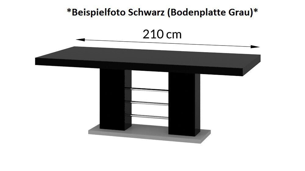 designimpex Esstisch Design HE-111 Hochglanz ausziehbar / bis cm 160 Anthrazit Grau 260