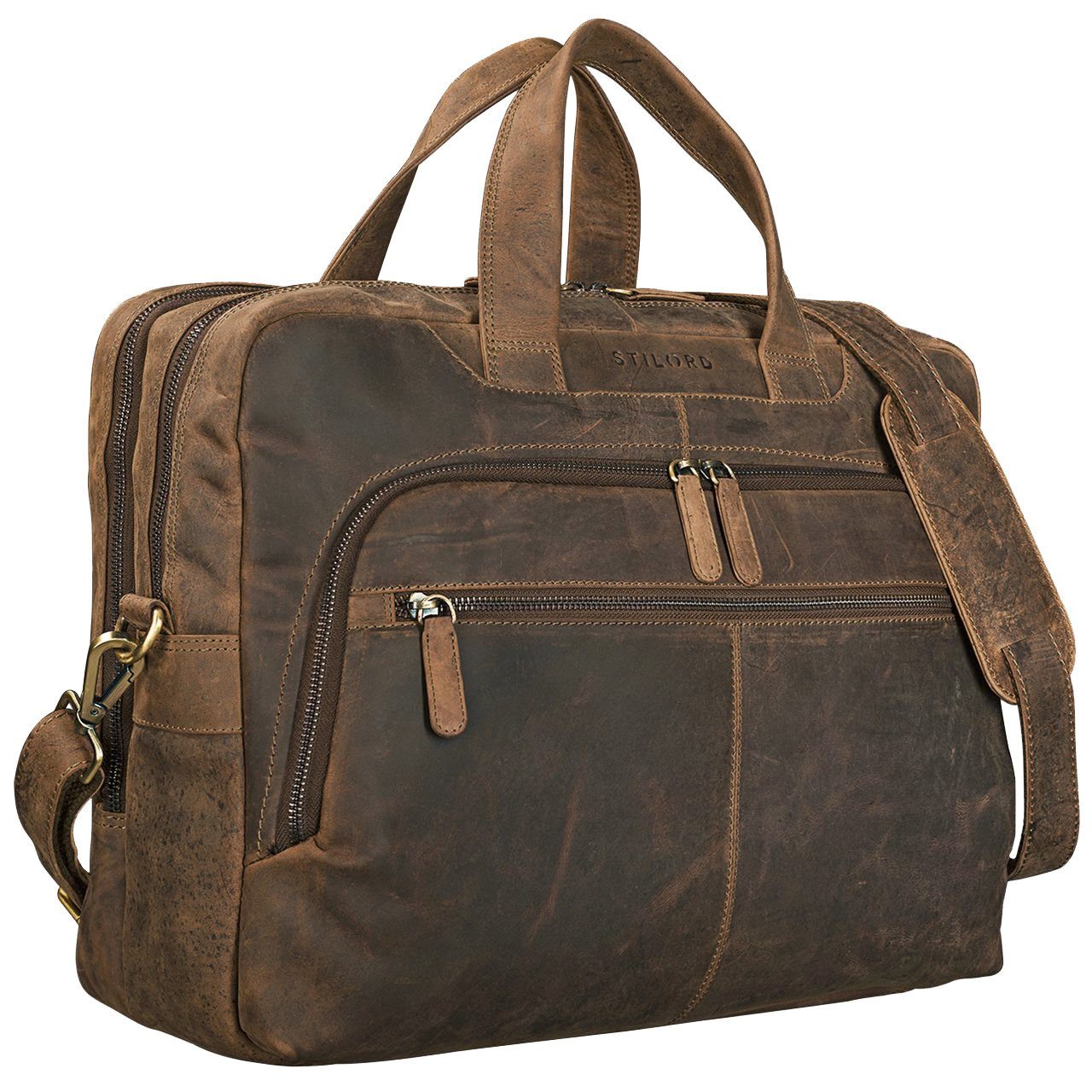 STILORD Laptoptasche "Lias" Umhängetasche Leder groß günstig online kaufen