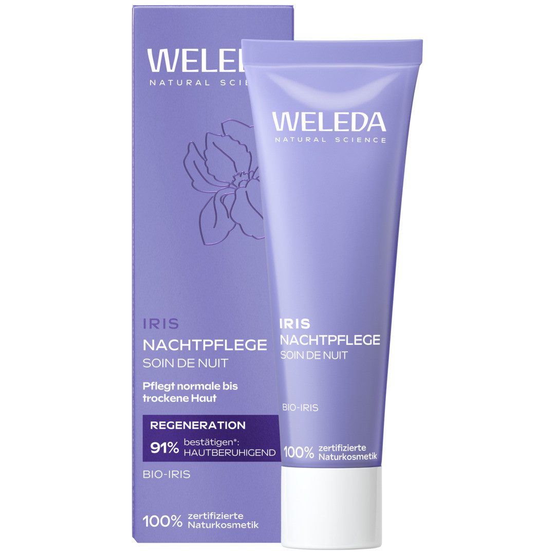 WELEDA Nachtcreme IRIS NACHTPFLEGE, für normale bis Mischhaut, feuchtigkeitsspendend, entspannend