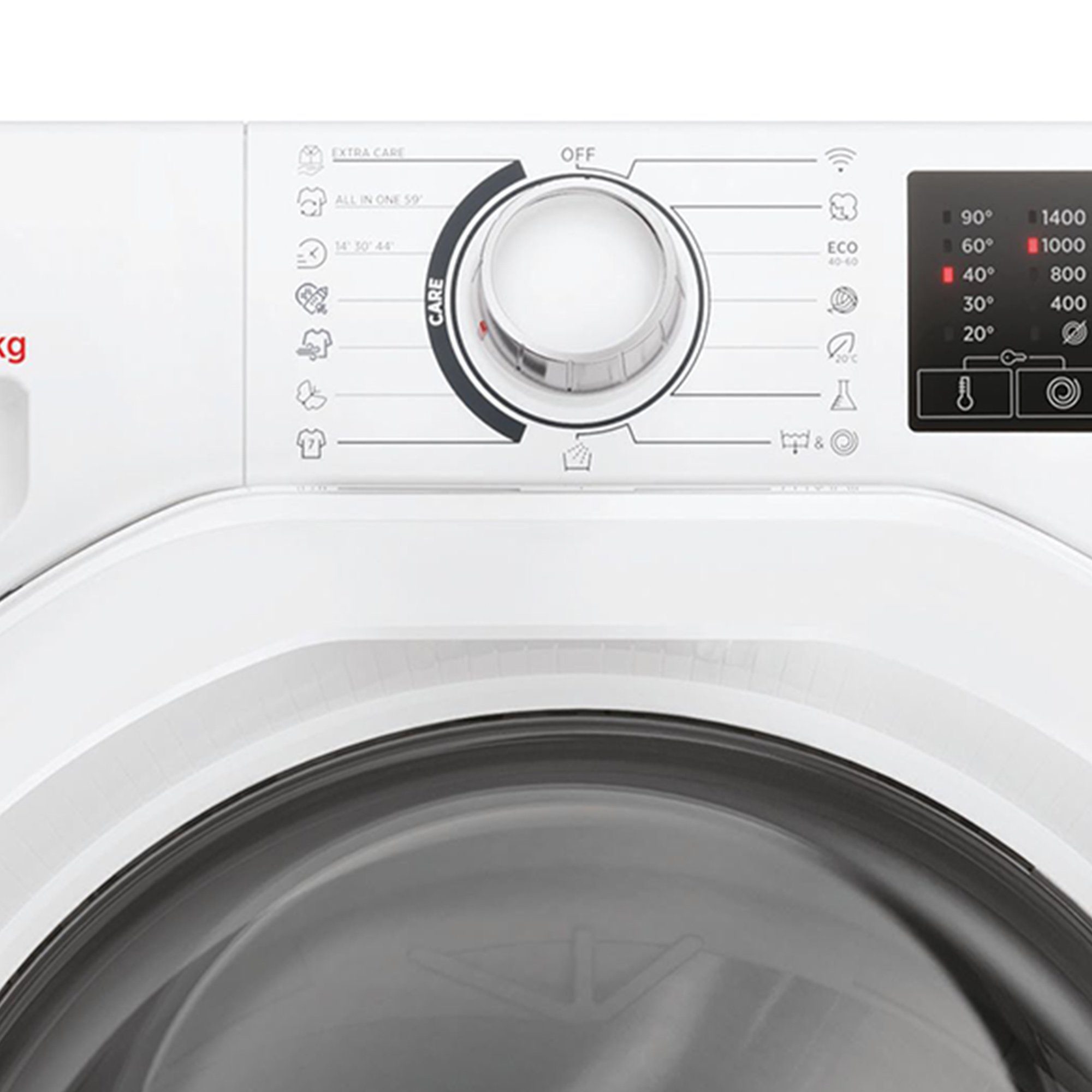 Hoover Waschmaschine H3WP 4134TAM/1-S, 13 kg, 1400 U/min, NFC-Technologie, All in One, Mengenautomatik – Bild 4 von 5