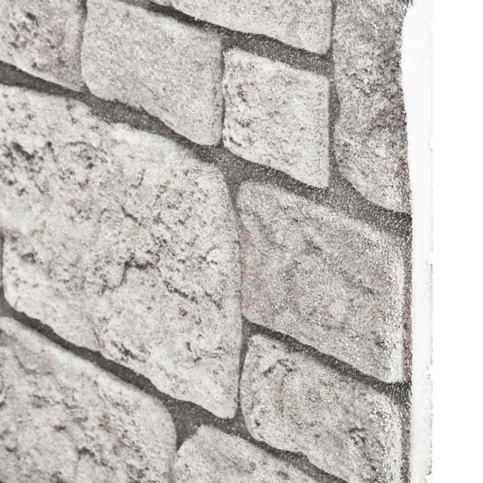 vidaXL Wandpaneel Wandpaneele 10 pcs Grau 100 x 50 cm EPS-Schaum, (10-tlg)