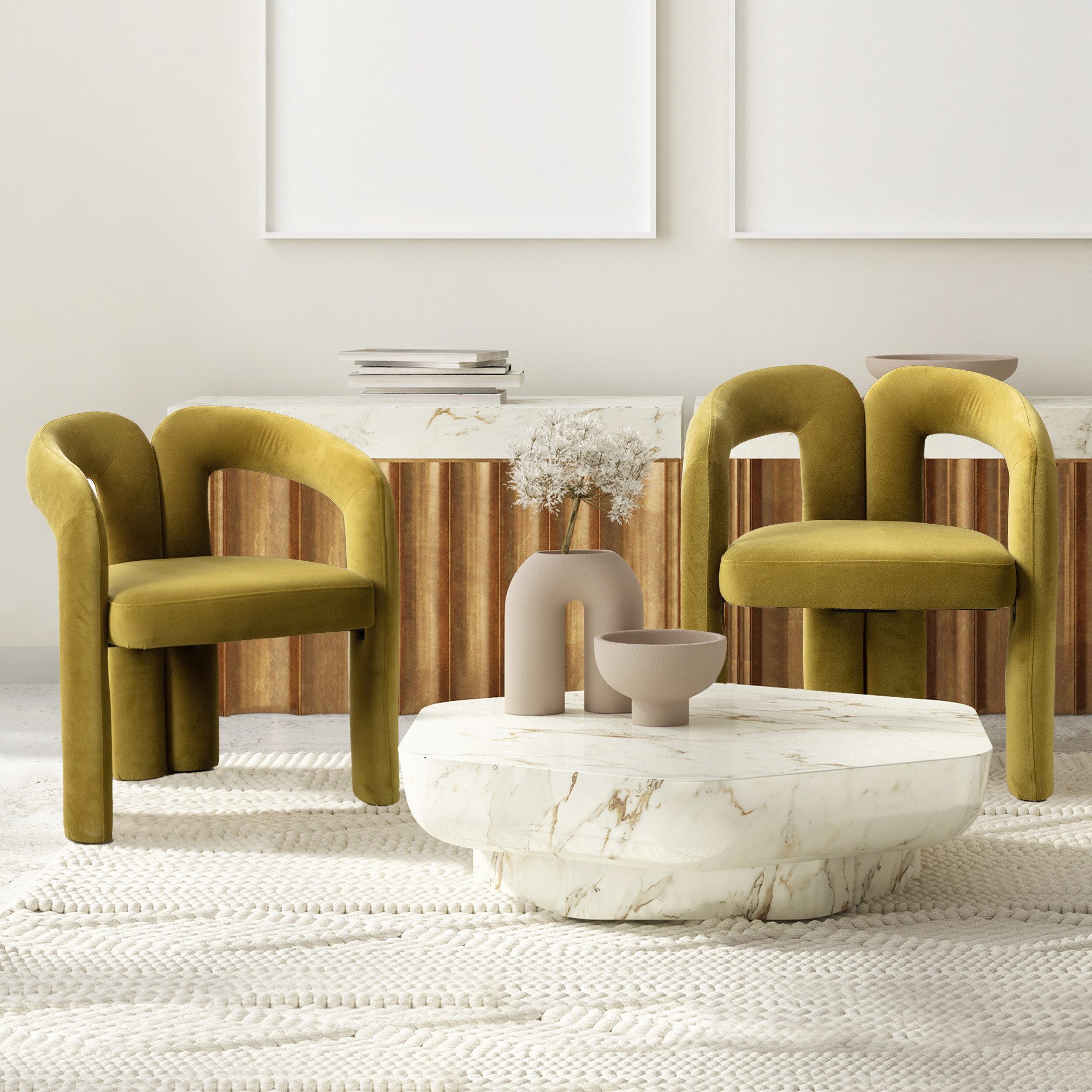 KLAM HOME Esszimmerstuhl Samt moderne Design günstig online kaufen