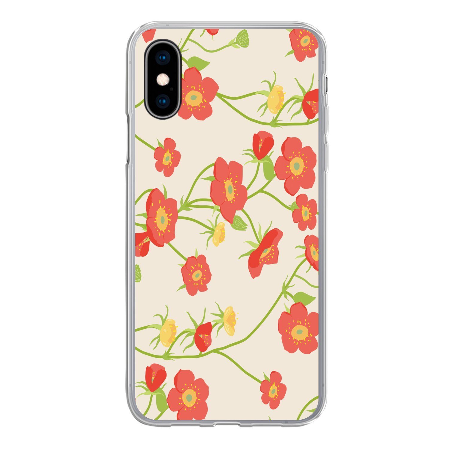 MuchoWow Handyhülle für Apple iPhone X Blume - Feldblumen - Muster, Smartphone-Bumper, Print, Handy Schutzhülle Dünn