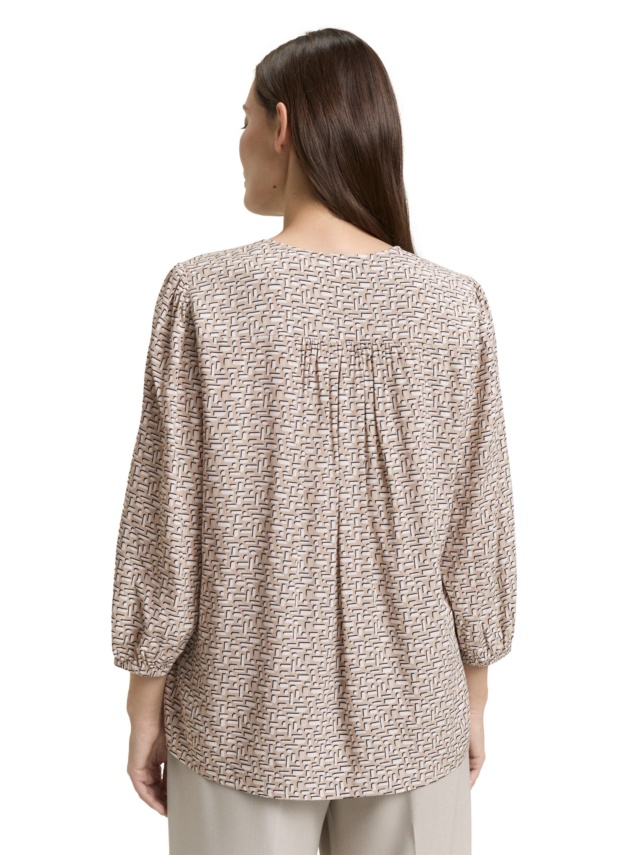 TOM TAILOR Klassische Bluse mit All-Over Print günstig online kaufen