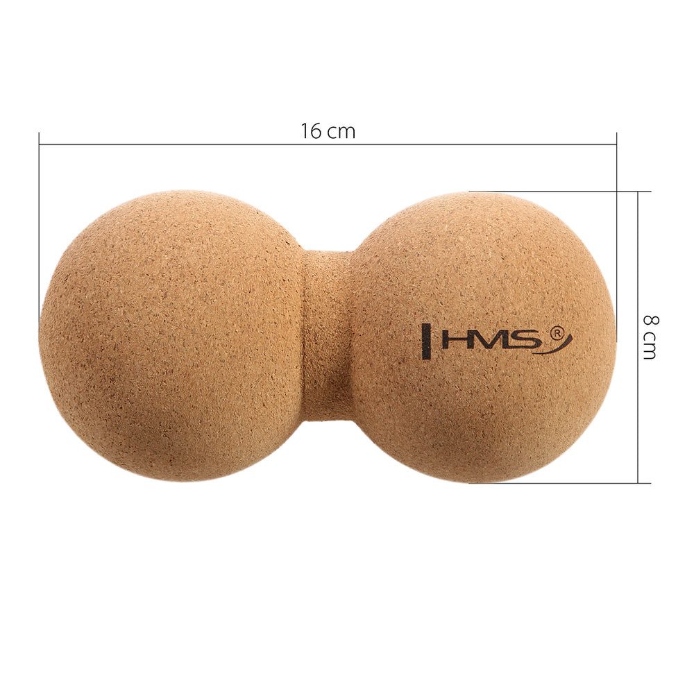HMS Massageball Massagegerät Lacrosseball Corkball, Spar-Set, Selbstmassage, Gleichmäßige Druckverteilung für effiziente Entspannung