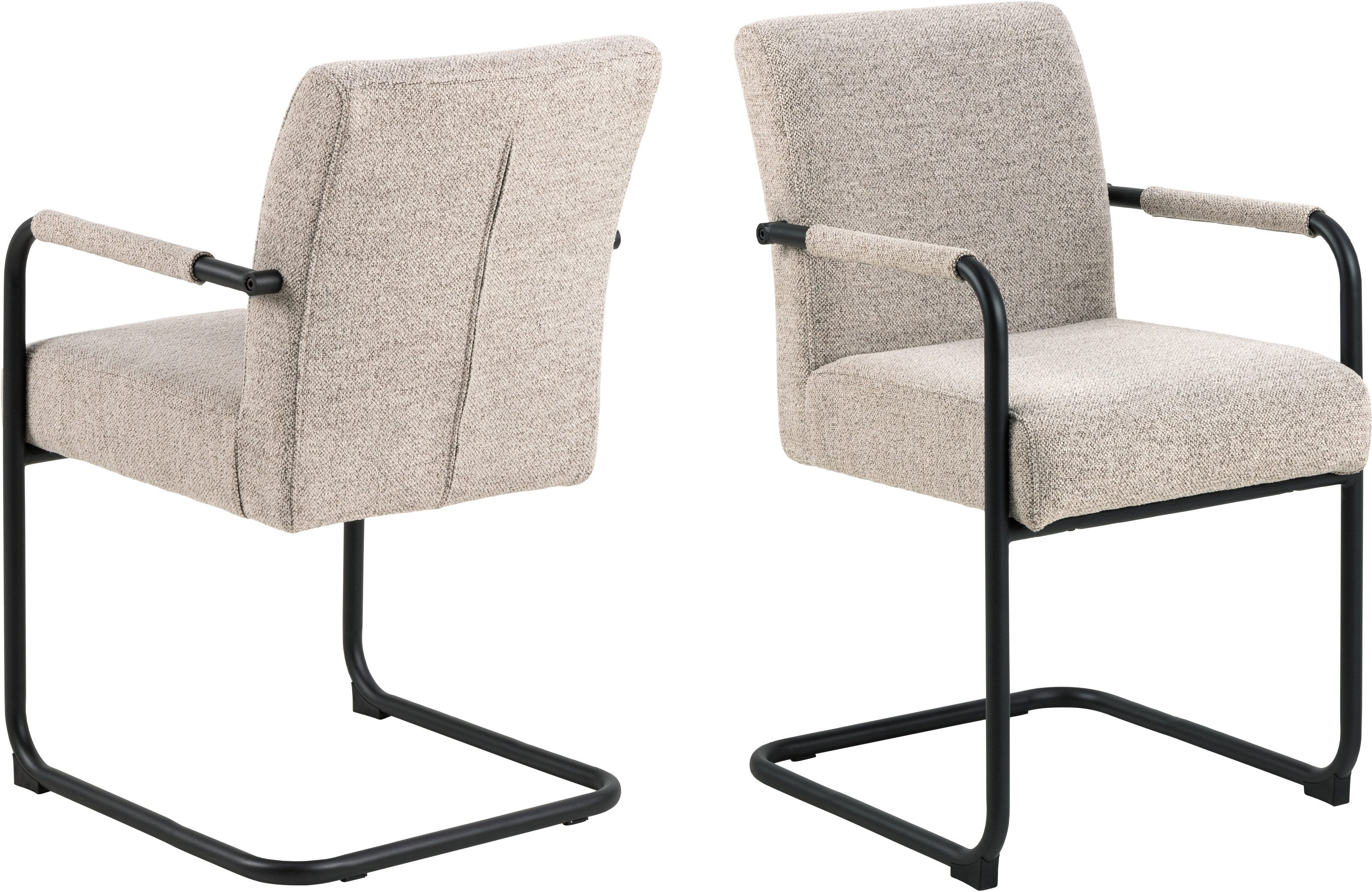 freiraum Консоль Adele (2er-Set), (2er-Set) in Beige, Stoff, Stahl - 50,5x84,5x64,5 (BxHxT)