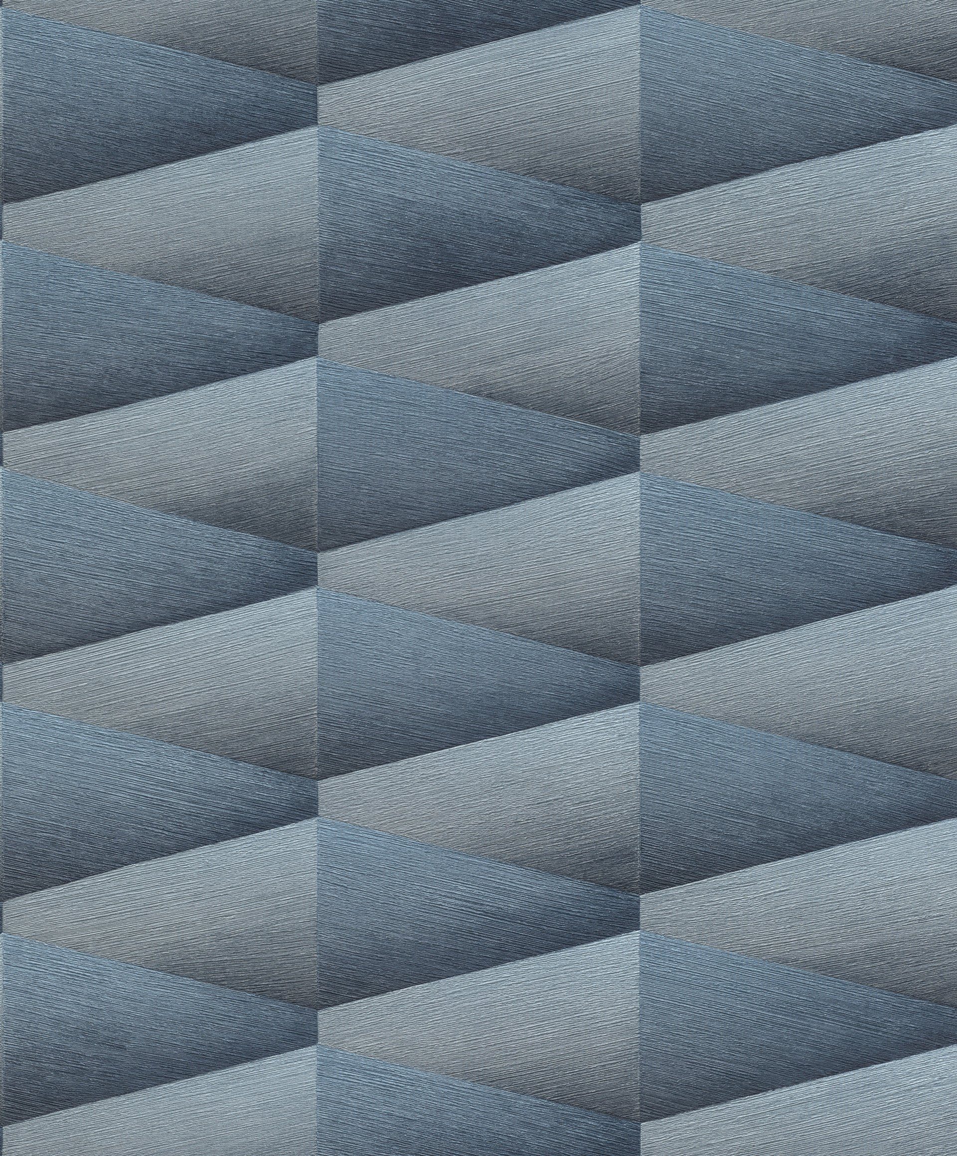 Rasch Vliestapete Composition, (1 St), Motiv mit blau grafischem