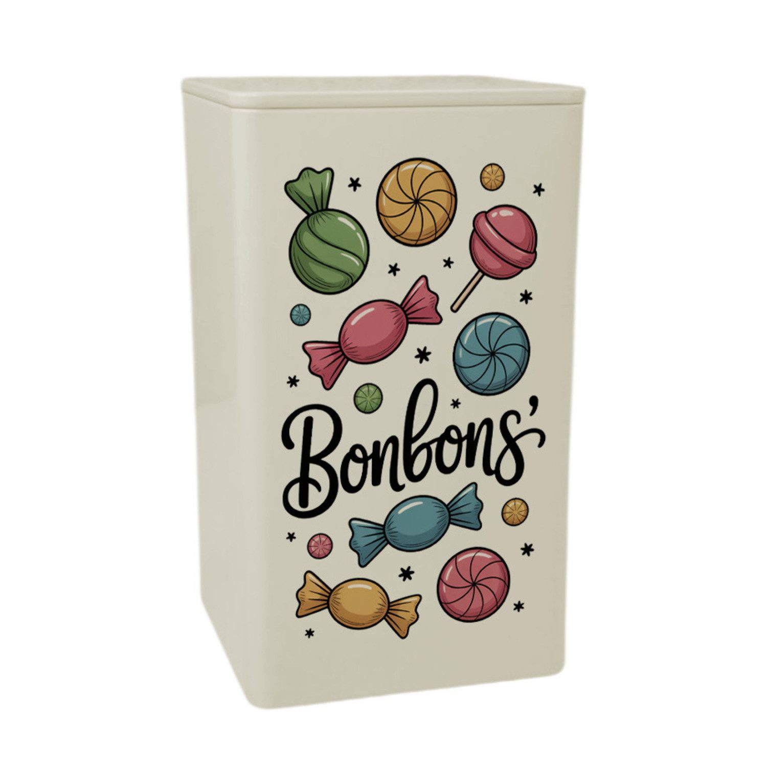 speecheese Aufbewahrungsdose Bunte Bonbons und Lutscher Dose 900ml Süßigkeitenaufbewahrung