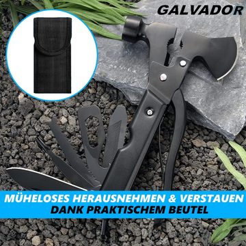 MAVURA Multitool GALVADOR 17in1 Multifunktionswerkzeug Axt Hammer Zange Multitool, Taschenmesser Messer Schraubendreher Drahtschneider Bit