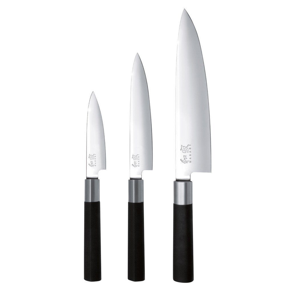 KAI Messer-Set Wasabi Black Messer Set 67-W18 (Spar-Set, 3-tlg)