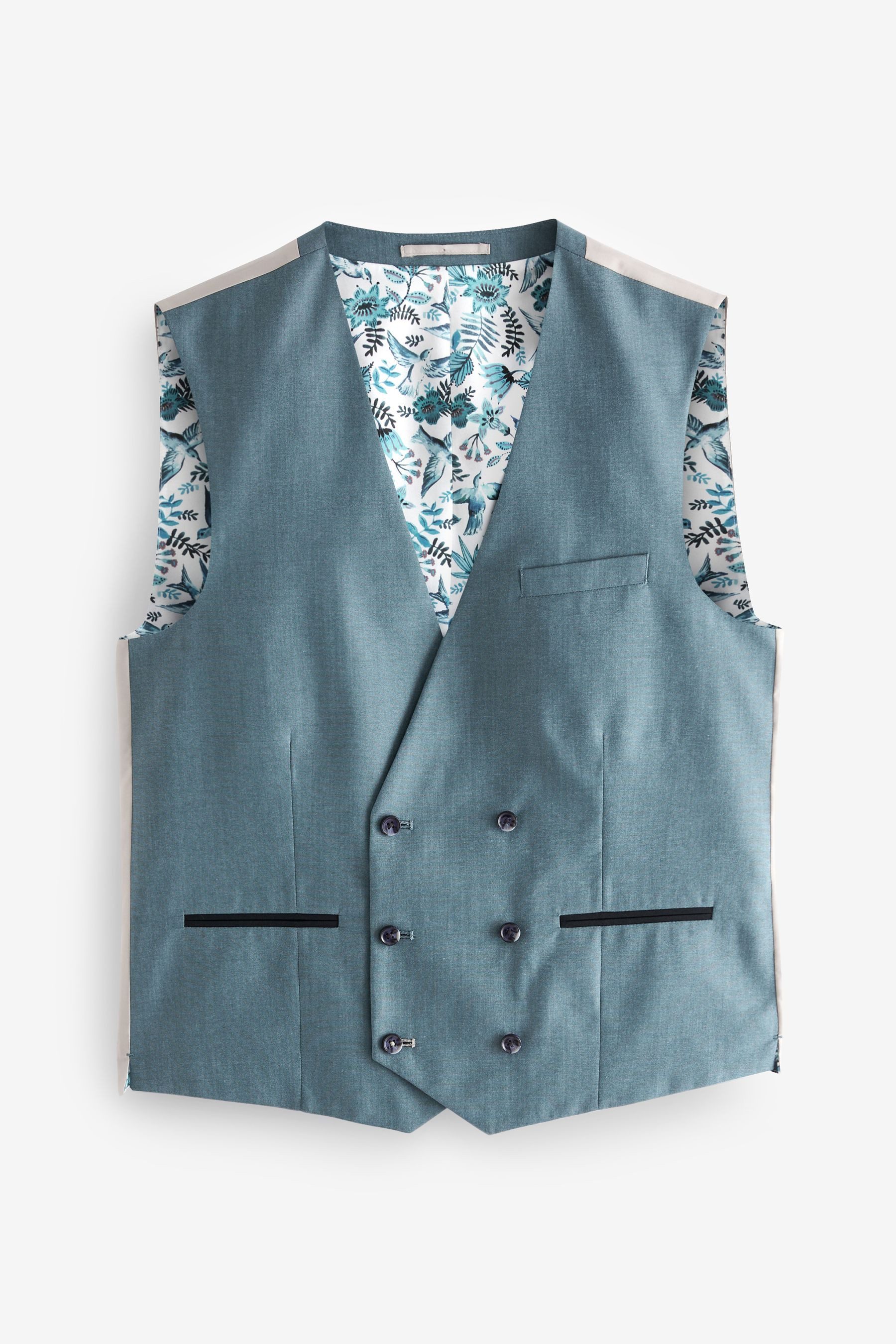 Anzugweste Slim Fit Weste mit Besatz
